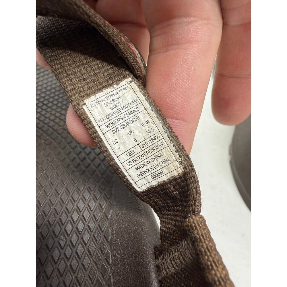 Chaco Z/2 Vibram Unaweep Stitch Brown Sandals Womens Size 7 - Picture 5 of 6